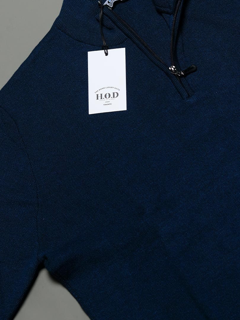 Cashmere Mock Neck Sweater with Zipper House of Diberr